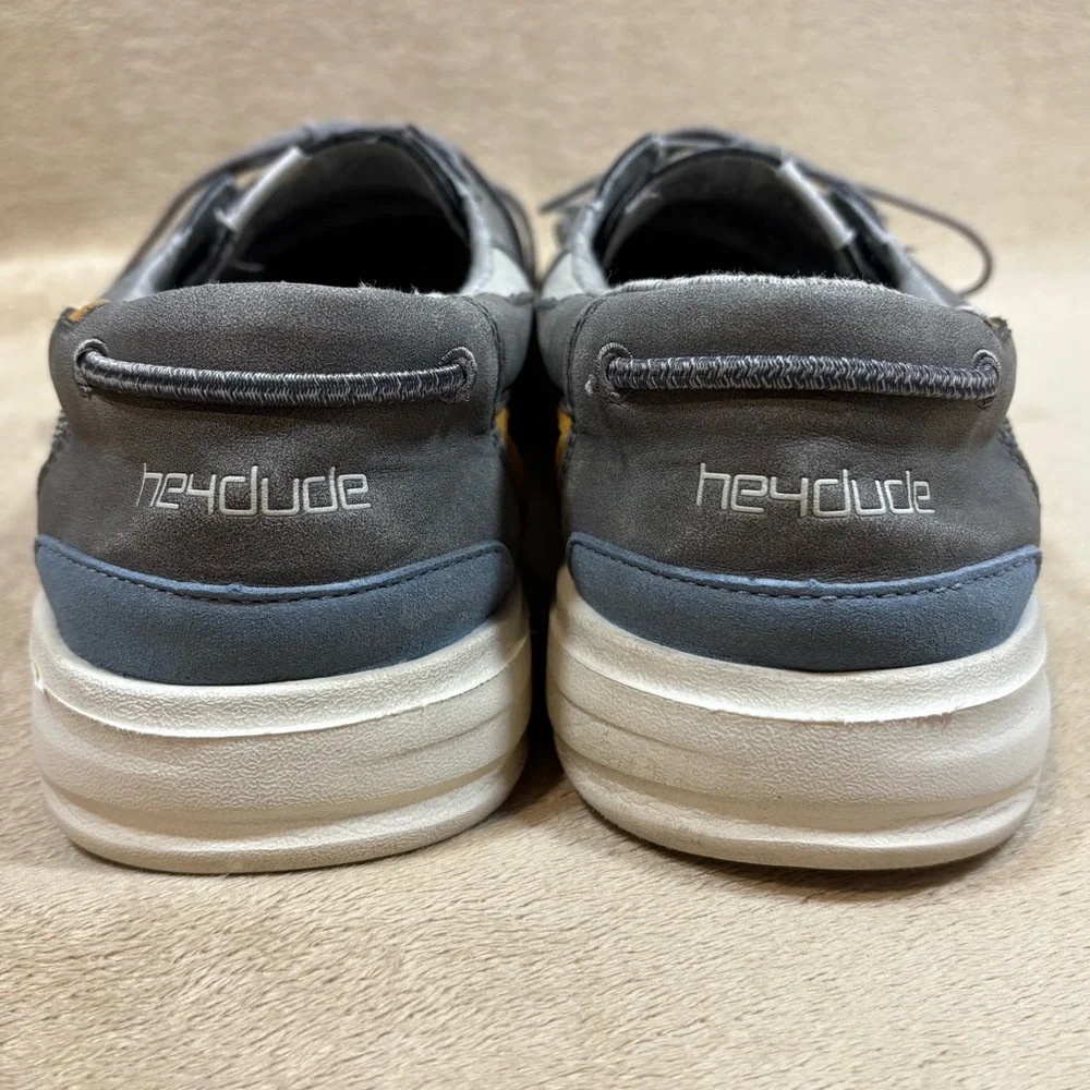 Hey Dude Welsh Grip Steel Gray Mens Size 12 Slip Ons‎ Shoes Sneakers